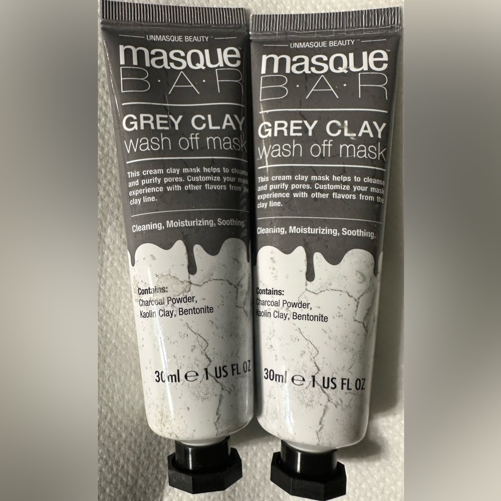 Masque Bar Grey Clay Wash Off Mask 2-pack NWT 1 oz